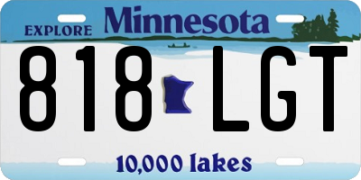 MN license plate 818LGT