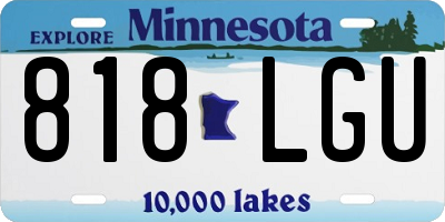 MN license plate 818LGU