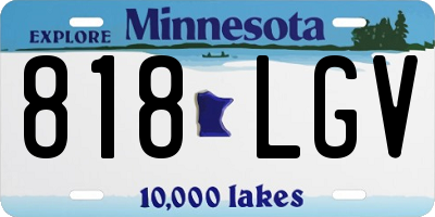MN license plate 818LGV