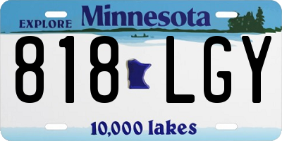 MN license plate 818LGY