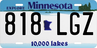MN license plate 818LGZ