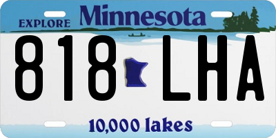 MN license plate 818LHA