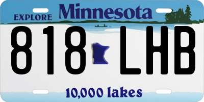 MN license plate 818LHB