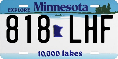 MN license plate 818LHF