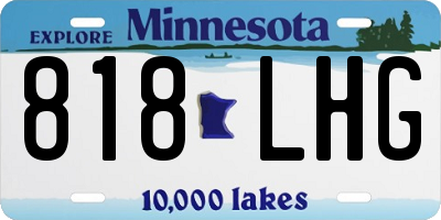MN license plate 818LHG