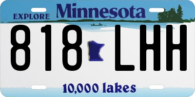 MN license plate 818LHH