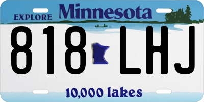 MN license plate 818LHJ