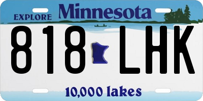 MN license plate 818LHK