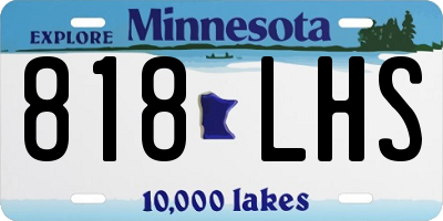 MN license plate 818LHS