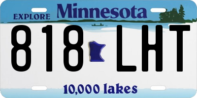 MN license plate 818LHT