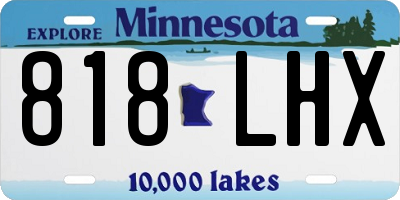 MN license plate 818LHX