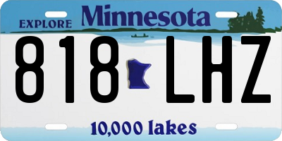 MN license plate 818LHZ