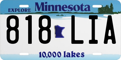 MN license plate 818LIA