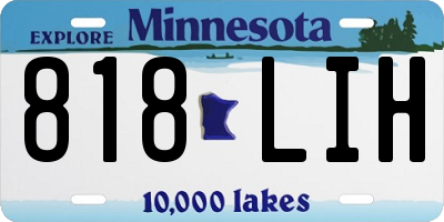 MN license plate 818LIH