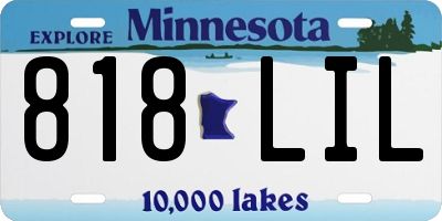 MN license plate 818LIL