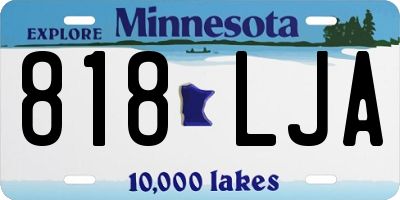 MN license plate 818LJA