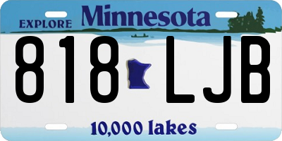 MN license plate 818LJB