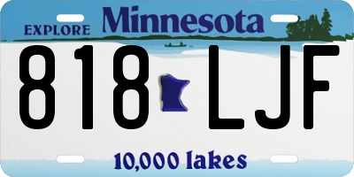 MN license plate 818LJF