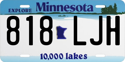 MN license plate 818LJH