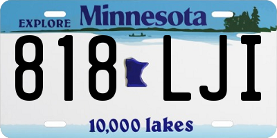MN license plate 818LJI