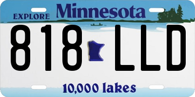 MN license plate 818LLD