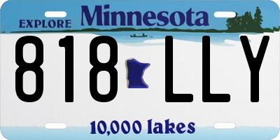 MN license plate 818LLY