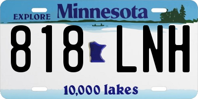 MN license plate 818LNH