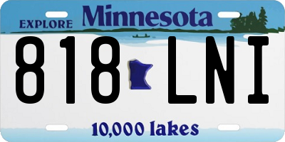 MN license plate 818LNI