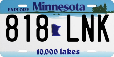MN license plate 818LNK