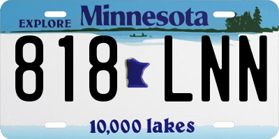 MN license plate 818LNN
