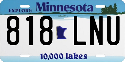 MN license plate 818LNU