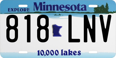 MN license plate 818LNV