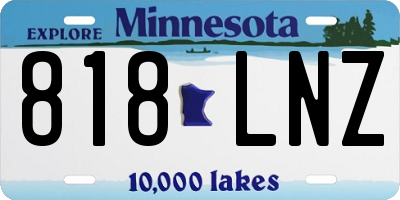 MN license plate 818LNZ
