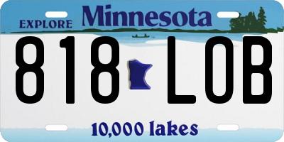 MN license plate 818LOB