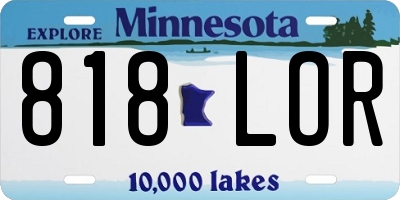 MN license plate 818LOR