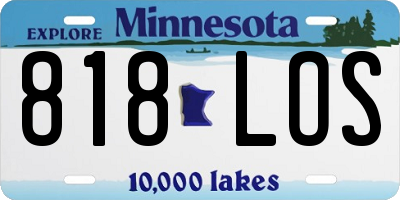 MN license plate 818LOS
