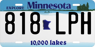 MN license plate 818LPH