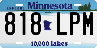MN license plate 818LPM
