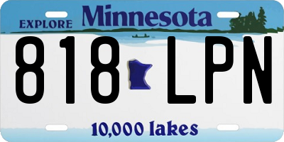 MN license plate 818LPN