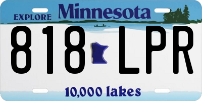 MN license plate 818LPR