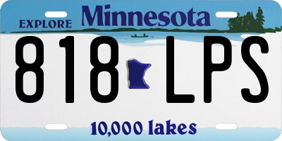 MN license plate 818LPS