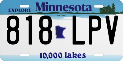 MN license plate 818LPV
