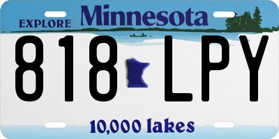 MN license plate 818LPY