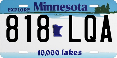 MN license plate 818LQA
