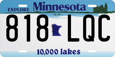 MN license plate 818LQC