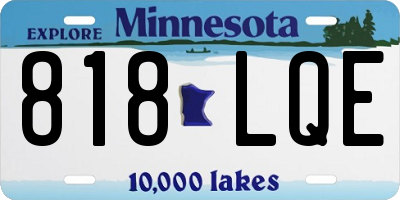 MN license plate 818LQE