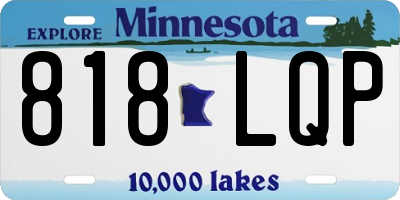 MN license plate 818LQP