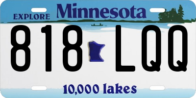 MN license plate 818LQQ