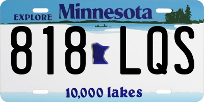 MN license plate 818LQS