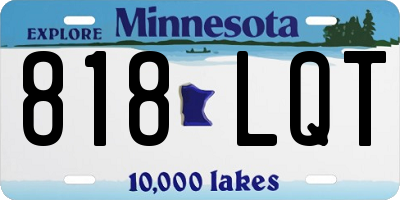 MN license plate 818LQT